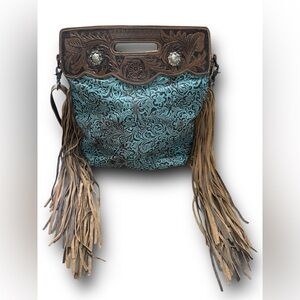 Myra large handbag Blue Vine